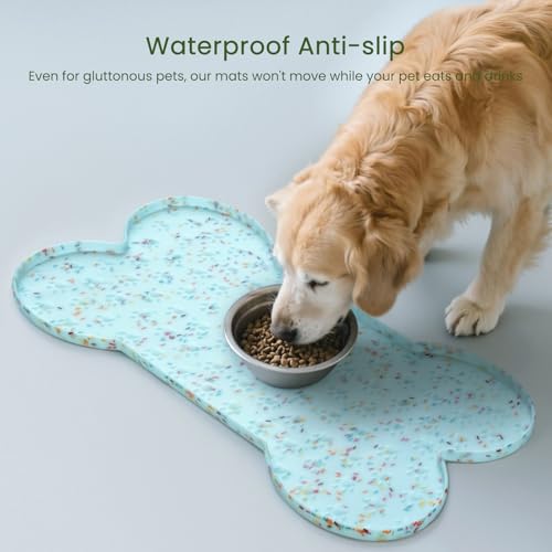 Dog Food Mat Anti (31.8" x 16" / Donut Blue)