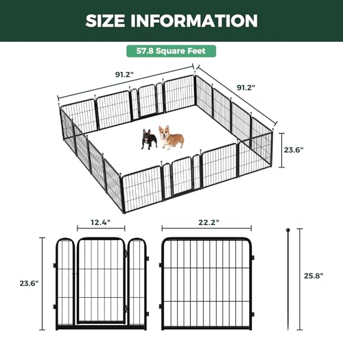 Rollick Dog Playpen (Black / 24"H)