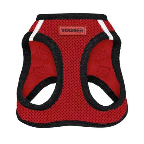 Voyager Step in Air Dog Vest Harness (Red/Black Trim / XXS (Chest: 12 - 13.5"))