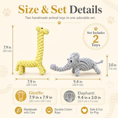 Dog Rope Toys (Elephant and Giraffe)