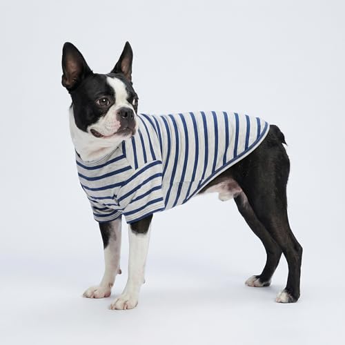 3 Pack Color Block Striped Dog Shirt (X-Large / Red-Blue-Grey)