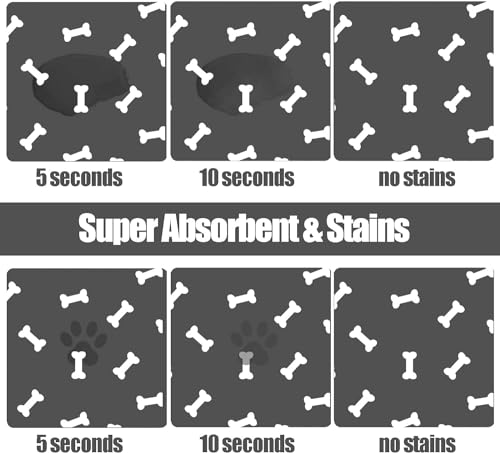 Large Pet Feeding Mat (dog bone print / 39.3"L x 15.7"W)