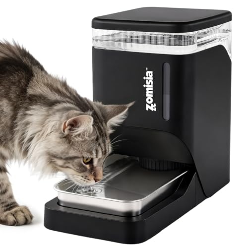 1.6 Gallon Automatic Dog Water Dispenser with Stainless Steel Bowl (Black / 6L)