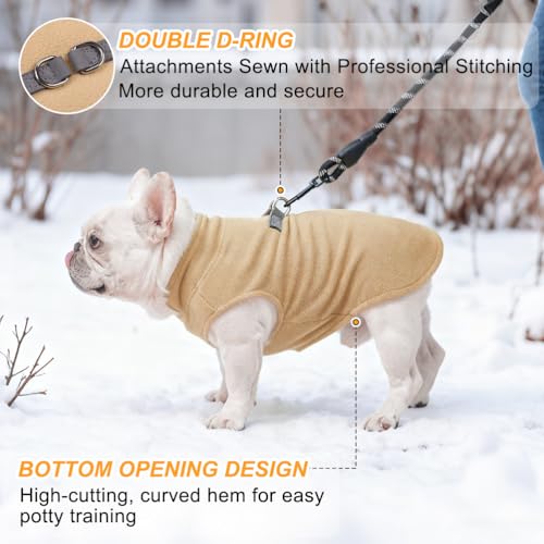 Dog Fleece Vest Sweater Winter Jacket for Small Medium Dogs (X-Small / WHITE BUFFALO PLAID)
