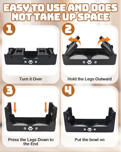 Elevated Dog Bowls for Small Dogs and Cats (for Small Dogs and Cats 2 Basic Bowls / Black)