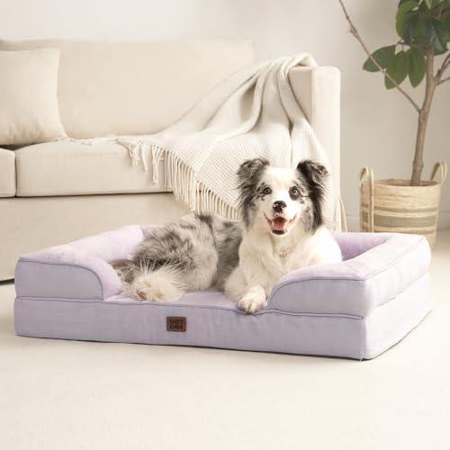 Orthopedic Extra Large Dog Bed (Lilac / 44.0"l X 32.0"w X 6.5"th)