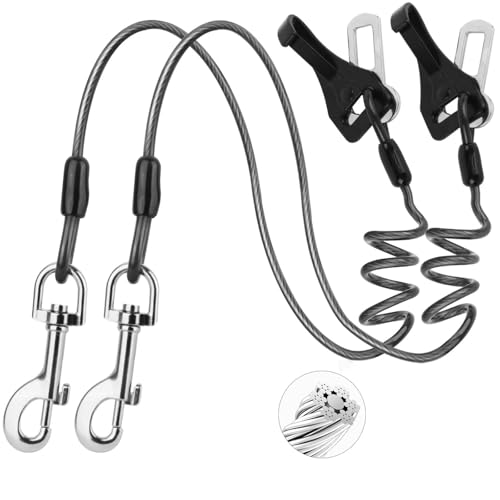 Dog Seat Belt for Car (2 Pack(Black))
