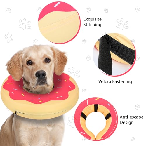 Inflatable Dog Cone (DarkPink / L(15"-20"))