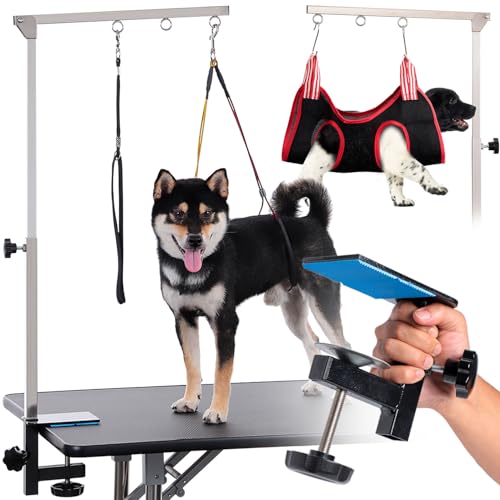 Dog Grooming Table Arm with Hammock (Stainless Steel)