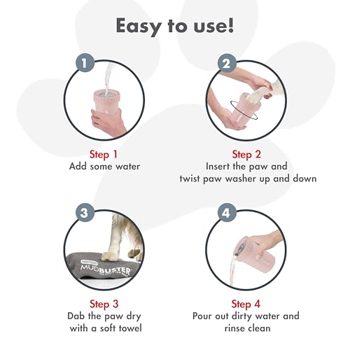 MudBuster Medium Dog Paw Cleaner (Blush / Medium)