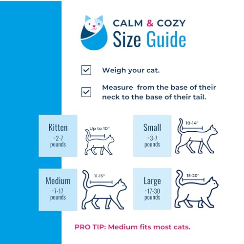 Calm & Cozy® Cat Swaddle Wrap for Anxiety & Handling (Medium / Turquoise)