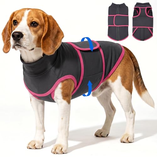 Calming Stress Relief Dog Anxiety Vest Coat that Soothes Puppy (Grey / Medium(Chest Girth:25.6"))