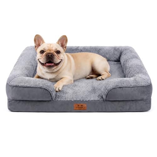 Orthopedic Dog Bed Medium Size Dog (Grey / 30.0" L x 20.0" W x 6.3" Th)