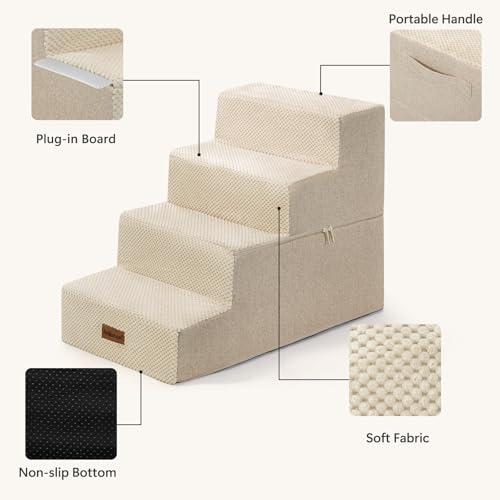 Dog Steps for Bed or Couch (Beige)