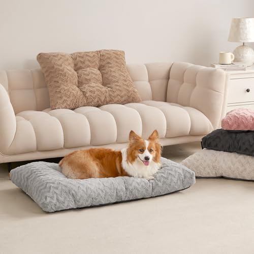 Washable XL Dog Beds Large Sized Dog (Camel / 44" x 32" x 4")