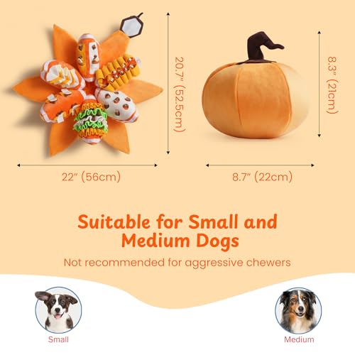 Halloween Pumpkin Dog Toys (Yellow)