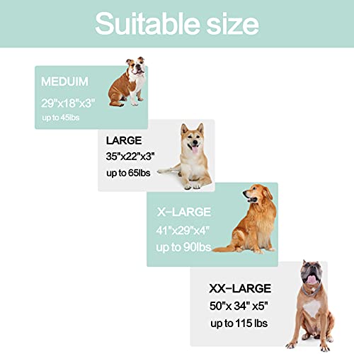 Orthopedic Memory Foam Dog Bed (Purple Grey / X-Large-41"x 29" x 4")