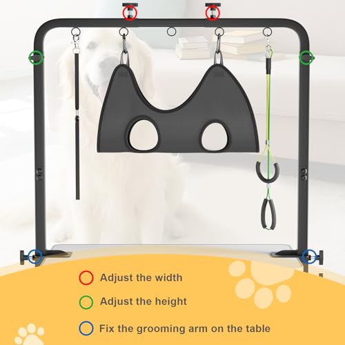 Dog Grooming Table Arm (30''-40''(H), 25''-40''(W) / Black)