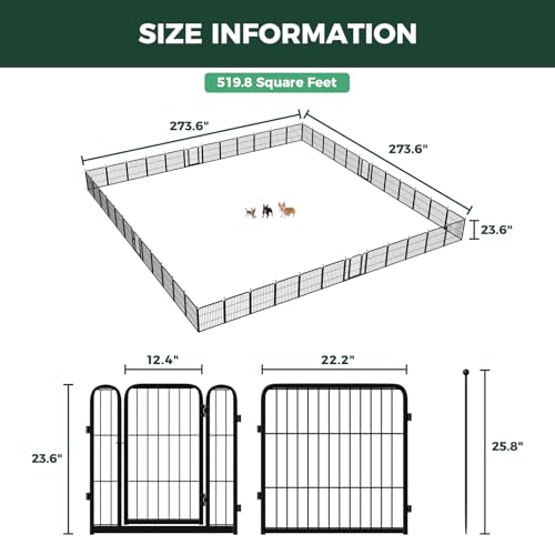 Rollick Dog Playpen (Black / 24"H)