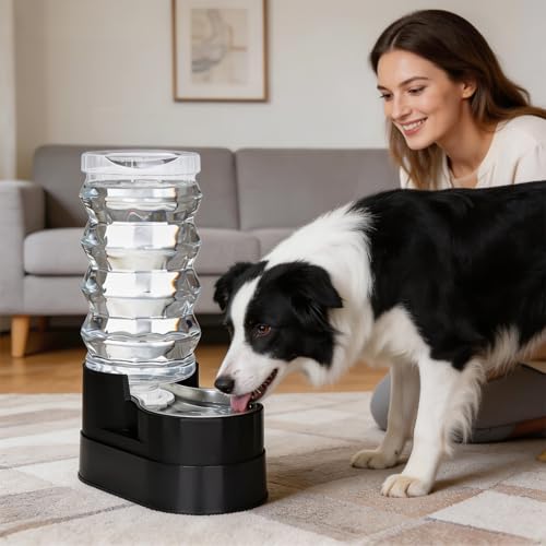 9L Elevated Dog Water Dispenser (9L / Premium Black)