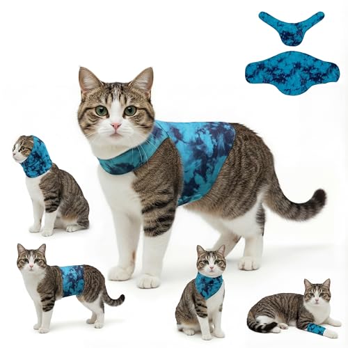 Dog & Cat Surgery Recovery Suit and Anxiety Wrap (XS / Tie-Dye LH)