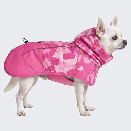Dog Raincoat Waterproof Rain Jacket w (Camo Pink / Small)