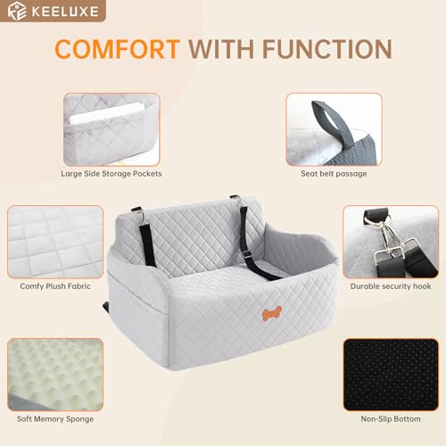 Car Seat for Large Size Dog (Grey / Large)