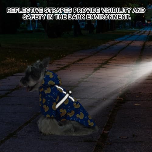 Dog Raincoats for X (Duck Blue / XS(Back 10.5", Chest 16.9", Neck 12"))