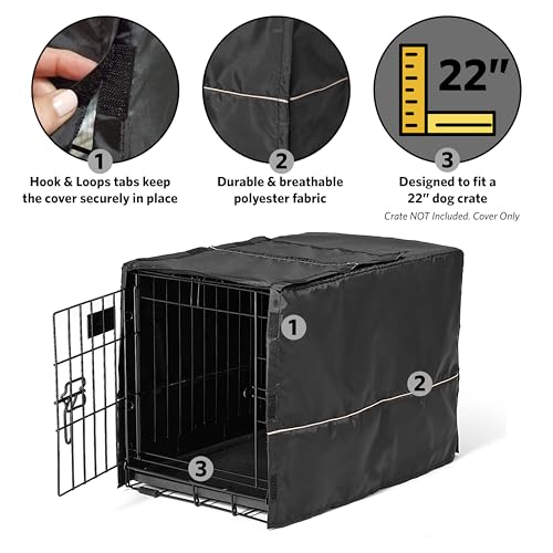 XS Dog Crate Cover (Black / 22.0"L x 13.0"W x 16.0"H)