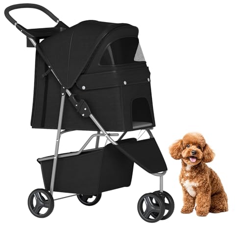 3 Wheel Pet Stroller (Black)