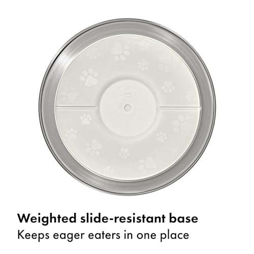 Pet Nonslip Stainless Steel Dog Bowl (Bowl - Large)