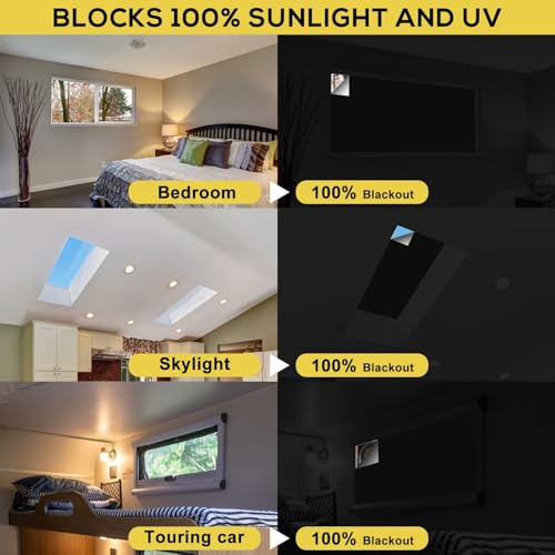 Blackout Curtains 100% Blackout Blinds Window Cover Portable Shades 79”x57” (57"W x 78.7"L (Pack of 1))