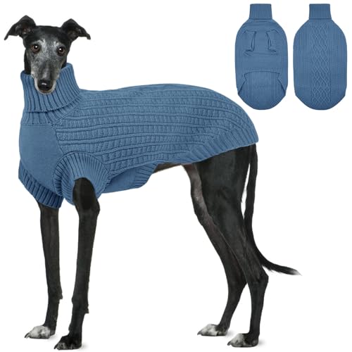 XL Dog Fleece Sweater for Extra Large Dogs Male Female (Blue / X-Large)