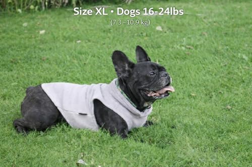 Dog Fleece Vest Sweater with Leash Ring (XL (17-25lbs) / Grey)