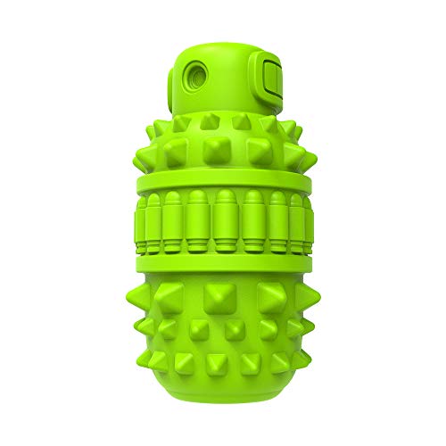Natural Rubber Squeaky Dog Chew Toy for Large Aggressive Chewers (Green / Large（For 55–90lb dogs）)