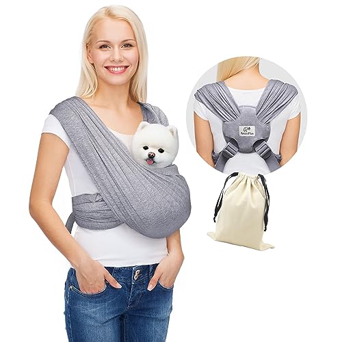 Small Dog Sling Carrier (Light Heather Gray / Plus)