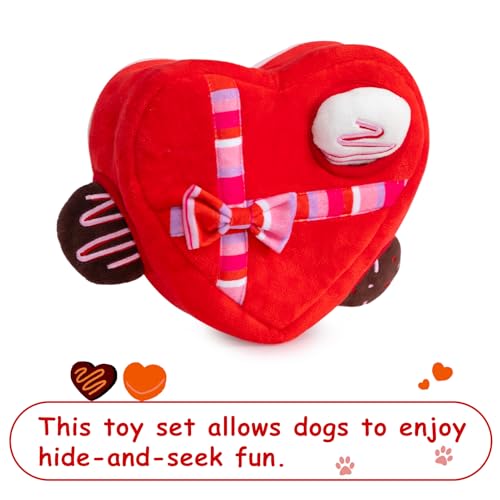 Squeaky Hide and Seek Dog Toys for Small and Medium (Chocolate)