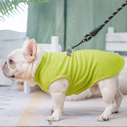 Dog Fleece Vest Sweater Winter Jacket for Small and Medium Large Dogs with D (Small / GREEN)