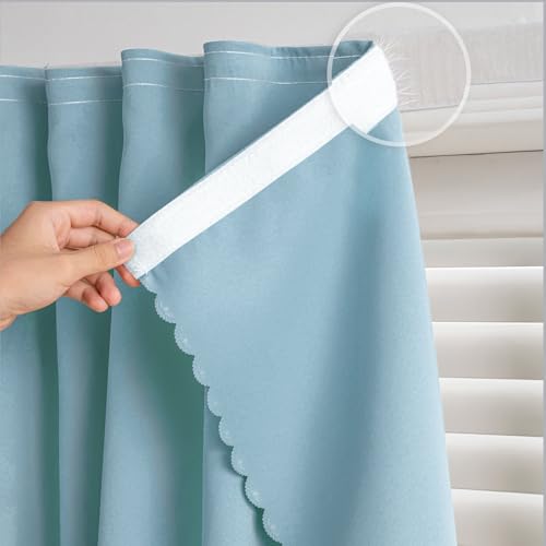 Adhesive Curtain (71"W x 84"L (Pack of 1) / Lake Blue)