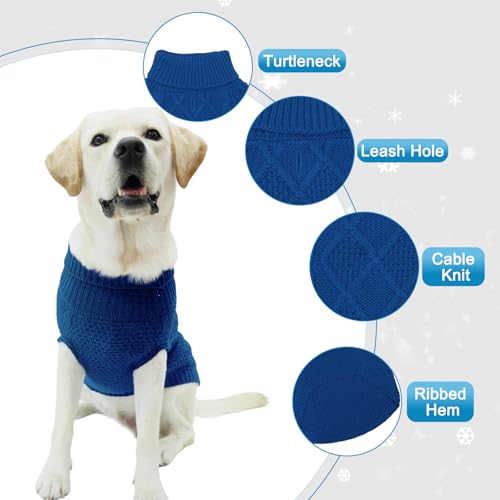 Turtleneck Dog Sweater (Medium / Royal Blue)