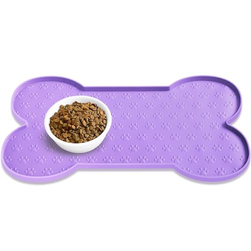Dog Food Mat Anti (19.4" x 9.8" / Purple)