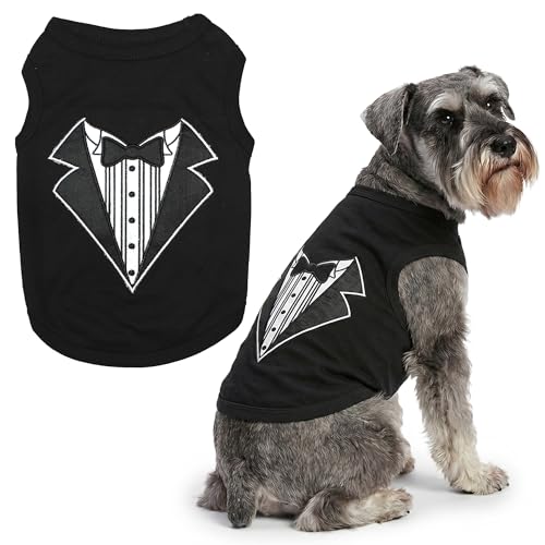 Dog Shirt 100% Cotton Shirts for Large Dogs (Extra Extra Large / Tuxedo)