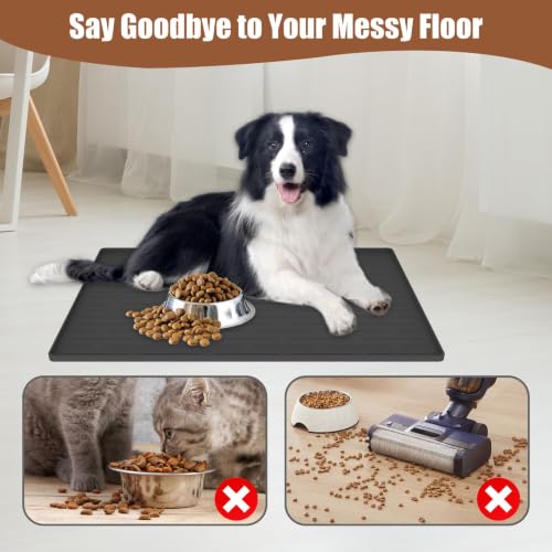 24"x16" Large Dog Food Mat (Beige / 24"L x 16"W)