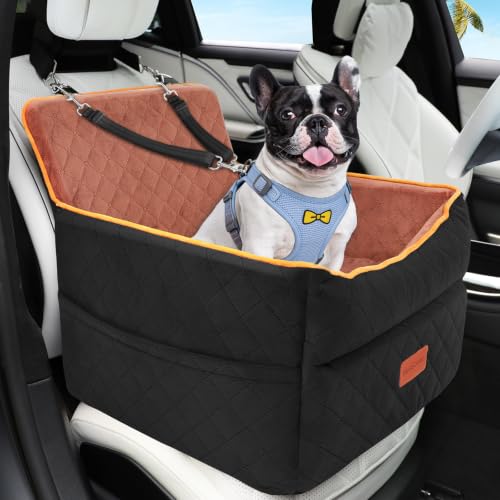 Small Dog Car Seat (Black+brown)