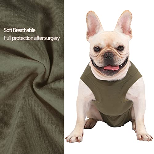 Dog Surgery Recovery Suit (2XL(Back 21- 23" Chest 26- 28" Weight 57- 80lb) / Army)