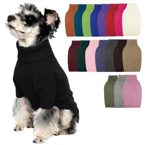 Turtleneck Dog Sweater (Black / Medium)