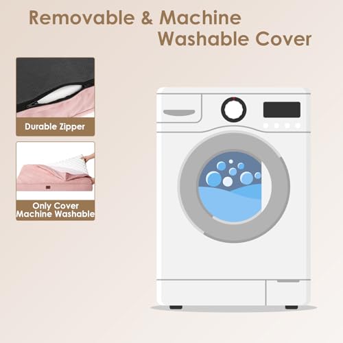 Orthopedic Dog Bed Large with Removable Washable Cover (36*27*3.5 inches / Pink)
