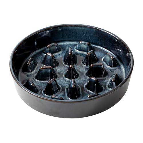 Ceramic Slow Feeder Dog Bowls (1 x Starry Sky - C / XL- 9.5inch / 3.2 Cups)