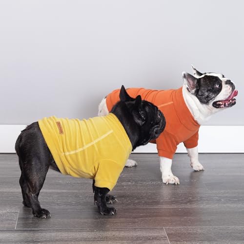3 Pack Classic Fleece Dog Sweater (X-Small / Orange-Yellow-Coffee)
