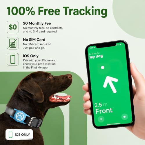 Dog Tracker with Apple Find My (Blue)